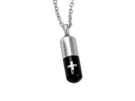 Stainless Steel - Medical Pill Capsule Pendant - Model #050