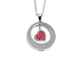 Stainless Steel - Circled Heart Pendant - Model #049