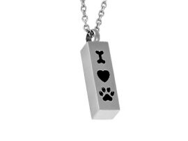 Stainless Steel - I Love My Pet Pendant - Model #048