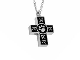 Stainless Steel - Paw Cross Pendant - Model #043