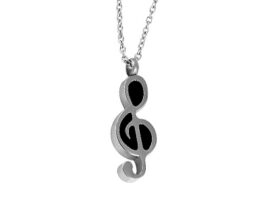 Stainless Steel - Treble Clef I Pendant - Model #037