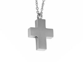 Stainless Steel - Flat Cross Pendant - Model #029