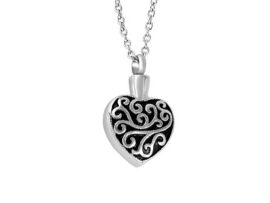 Stainless Steel - Art Heart Pendant - Model #027