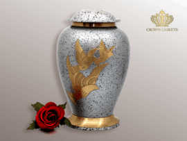 Spotted Silver with Gold Doves - 03-1917